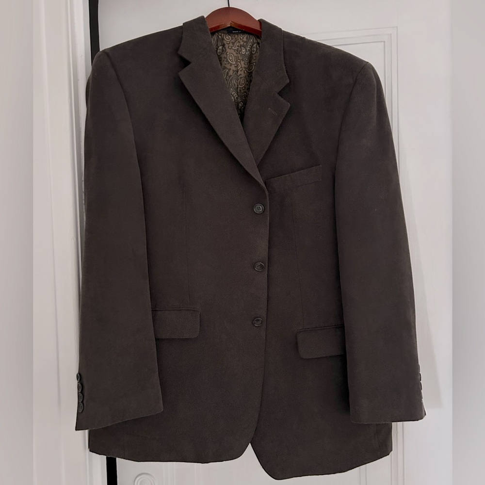 Ralph Lauren L/XL Men’s Blazer Jacket Brown Velvet Corduroy Paisley Lined